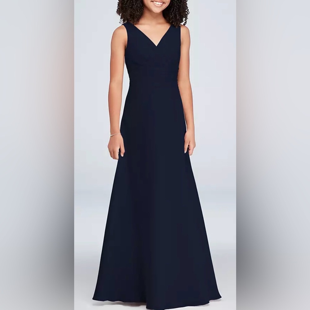 Elegant Marine (Navy Blue) Junior Evening Gown